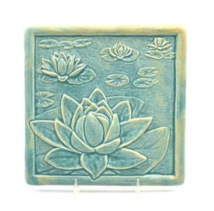 Water Lilies 6" x 6" Tile by Whistling Frog