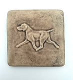 Weimaraner Dog 4" x 4" Tile by Whistling Frog