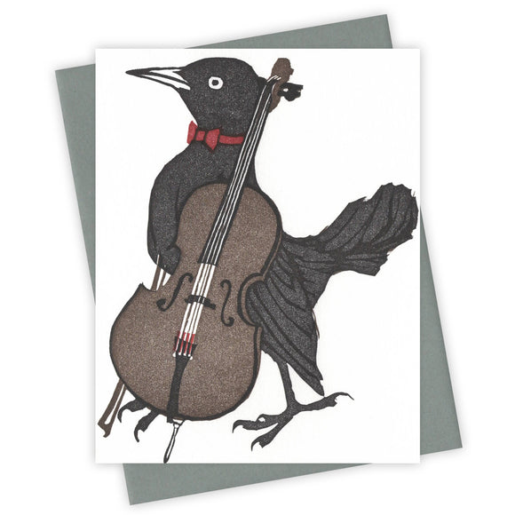Musical Grackle Card by Burdock & Bramble