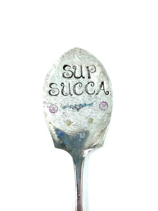 Sup Succa Spoon Plant Marker by Lynn and Karl Berg