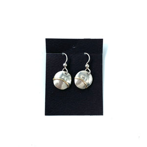Silver Circle Earrings by Margie Magnuson