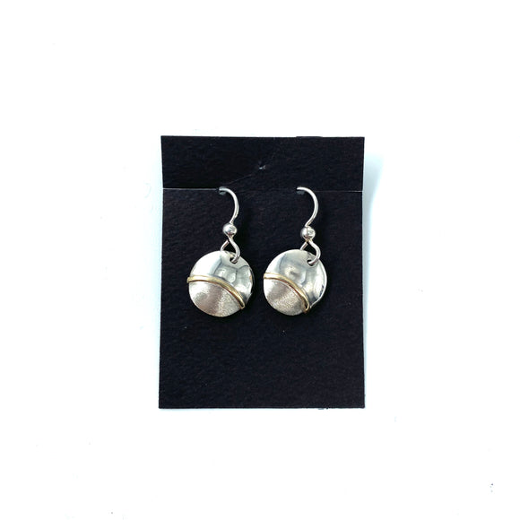 Silver Circle Earrings by Margie Magnuson