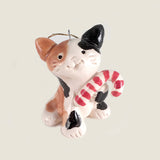 Candy Cat Ceramic "Little Guy" Ornament by Cindy Pacileo