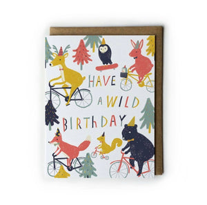 Have a Wild Birthday Greeting Card by Honeyberry Studios