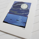 Moon Path Silkscreen Print by Allison and Jonathan Metzger