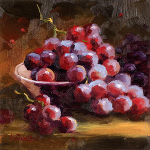 Red Grapes Reproduction by Liz Quebe