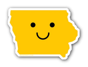 Smiley Face Iowa Sticker by Bozz Prints