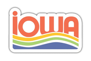 Iowa Waves Sticker by Bozz Prints