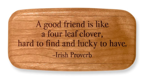 Irish Proverb Quote 4” Medium Wide Secret Box by Heartwood Creations