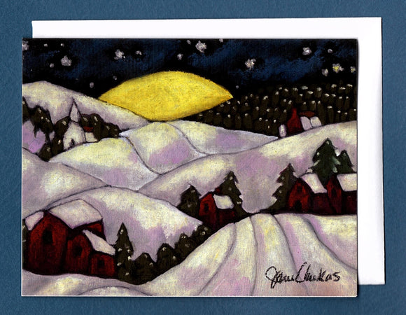 Moonrise II Greeting Card by Jane Chukas
