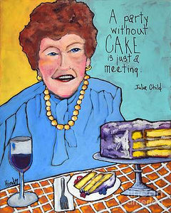 Julia Child Blank Greeting Card by David Hinds