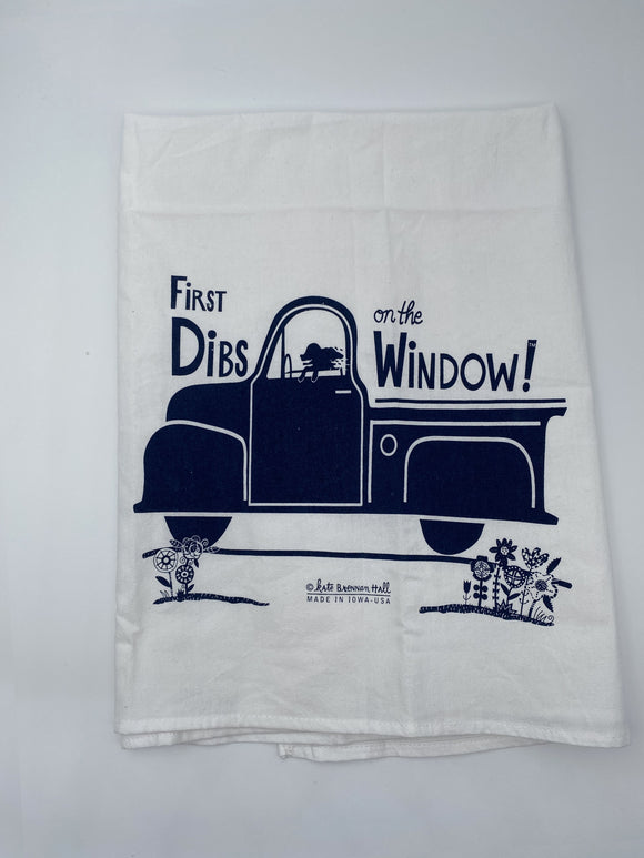 First Dibs on Window Dishtowel by Kate Brennan Hall