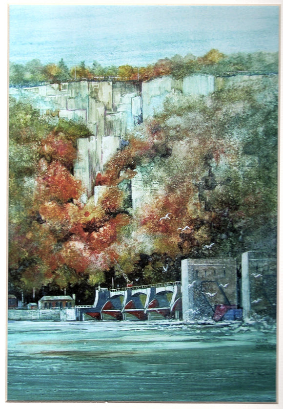 Lock and Dam #11 Reproduction by Alda Kaufman