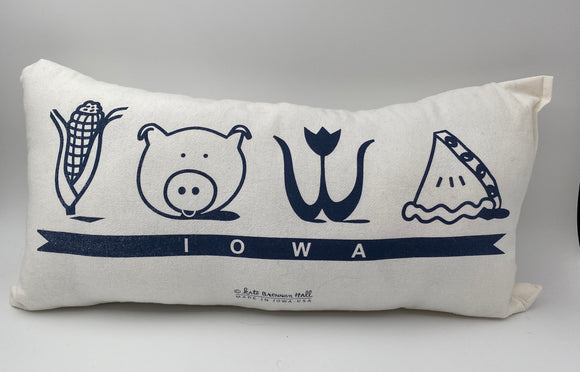 Iowa Icons Pillow by Kate Brennan Hall