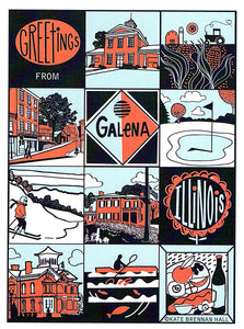 Galena, Illinois Postcard by Kate Brennan Hall