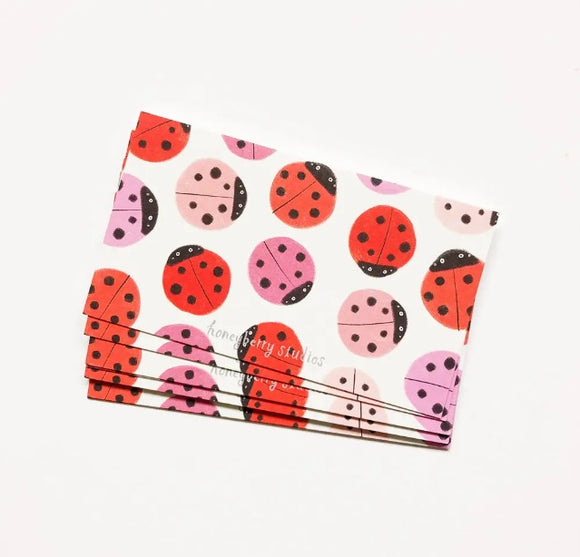 Ladybug Tiny Note Card by Honeyberry Studios