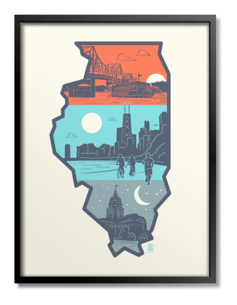 Layers of Illinois Print by Bozz Prints