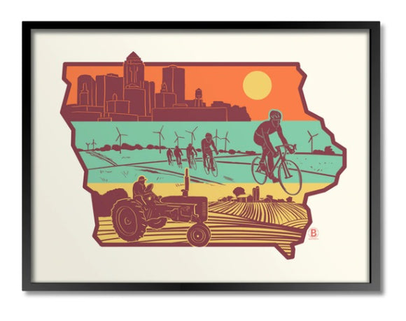 Layers of Iowa Print by Bozz Prints
