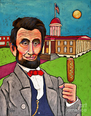 Abraham Lincoln at the Capitol Blank Greeting Card by David Hinds