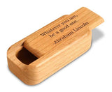Lincoln Good One Quote 3” Medium Narrow Secret Box by Heartwood Creations