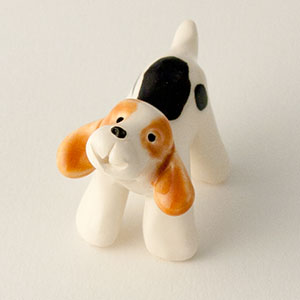 Beagle Dog Ceramic "Little Guy" by Cindy Pacileo