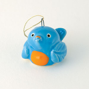 Bluebird Ceramic "Little Guy" Ornament by Cindy Pacileo