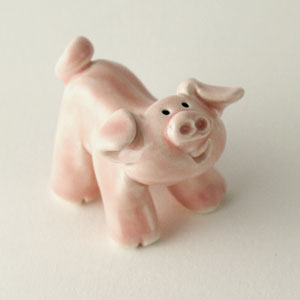 Pig Ceramic "Little Guy" by Cindy Pacileo