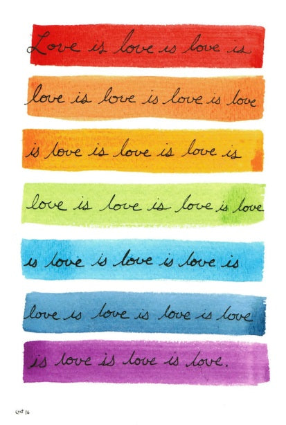 Love is Love Print by Cat Rocketship