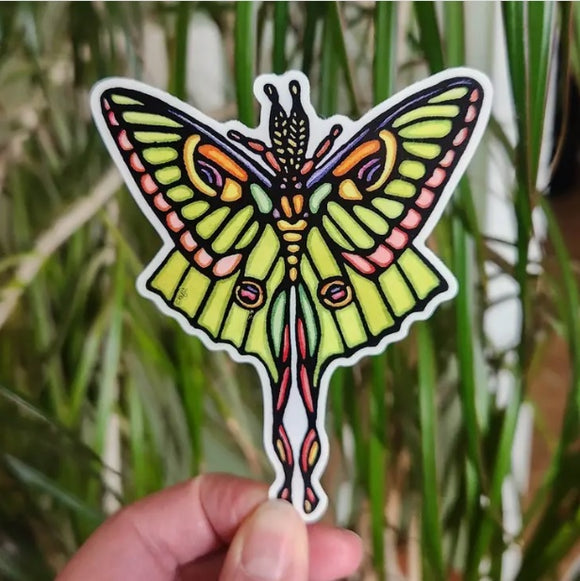 Luna Moth Sticker by Sarah Angst