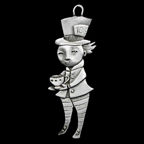 Mad Hatter Ornament by Leandra Drumm Designs