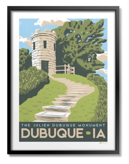 Dubuque Monument Print by Bozz Prints
