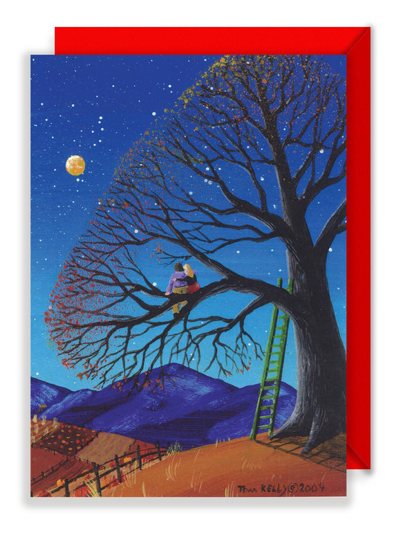 Moonlight Love Greeting Card by Tom Kelly