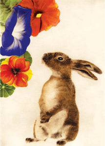 Rabbit with Morning Glory Blank Card from Artists to Watch