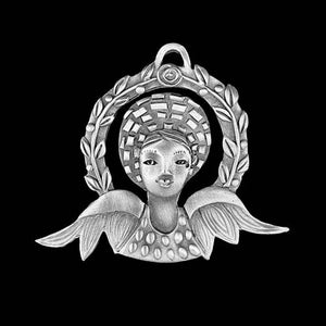Mosaic Angel Ornament by Leandra Drumm Designs