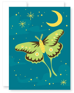 Moon Moth Blank Greeting Card from Great Arrow Cards