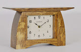 Arts and Crafts Mantel Clock - Oak/Nut Brown Oak by Schlabaugh & Sons