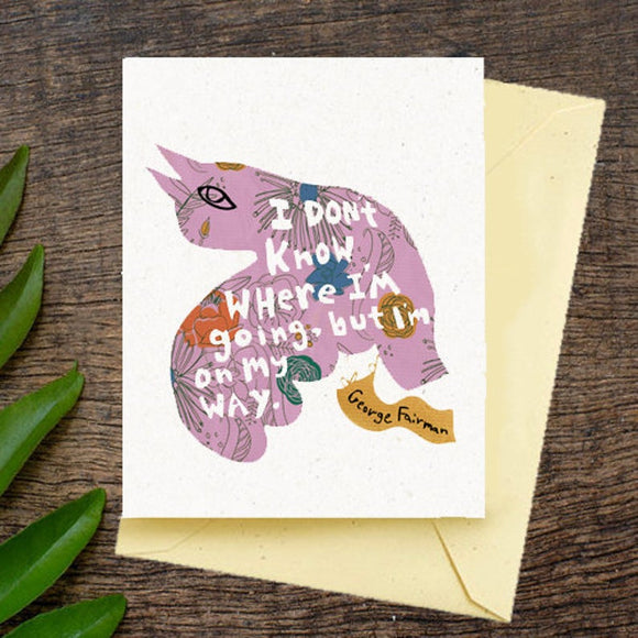 On My Way Greeting Card by Jake Putnam