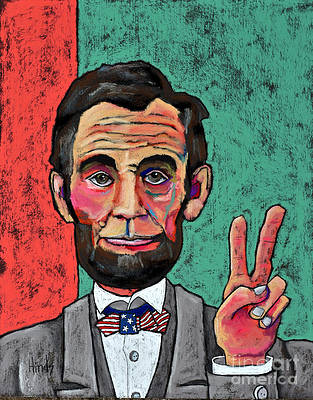 Abraham Lincoln Peace Blank Greeting Card by David Hinds