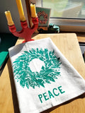 Peace Wreath Dishtowel by Kate Brennan Hall
