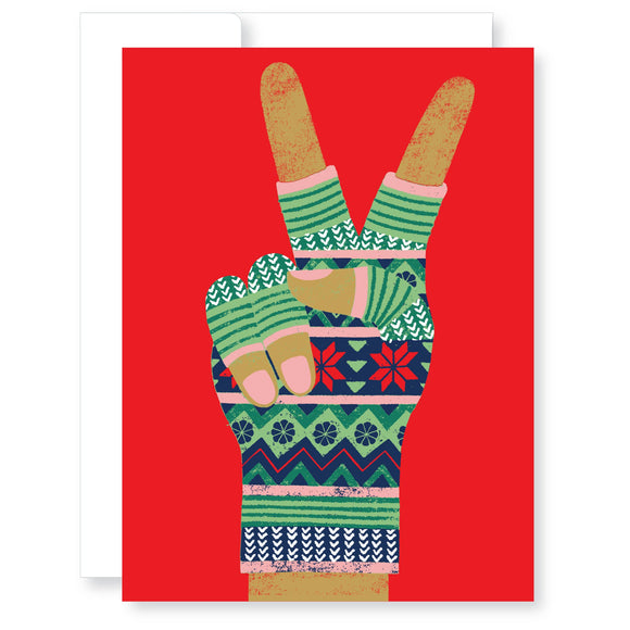 Winter Peace Sign Pass It On Greeting Card from Great Arrow Cards