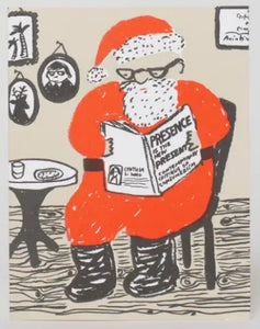 Present Santa Greeting Card by Egg Press Manufacturing