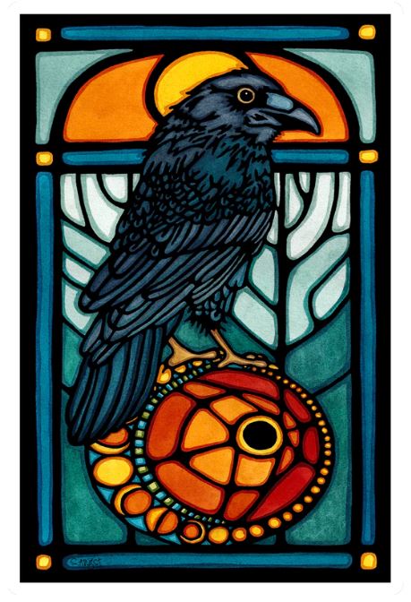 Raven Moon Sticker by Sarah Angst