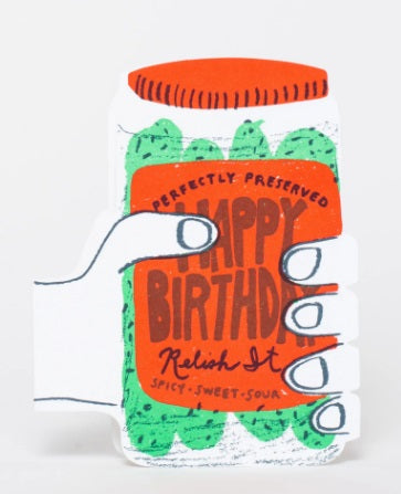 Perfect Pickle Birthday Greeting Card by Egg Press Manufacturing