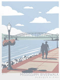 Dubuque Mississippi Riverwalk Print by Bozz Prints