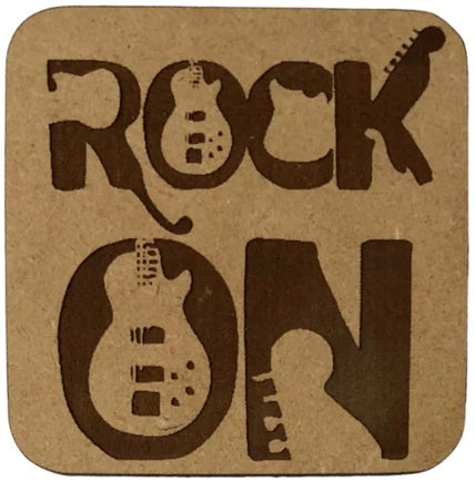 Rock On Wooden Magnet by High Strung Studio