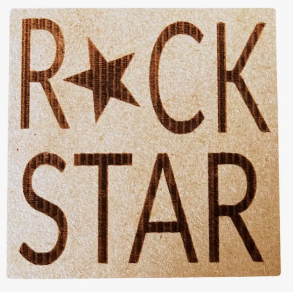 Rock Star Wooden Magnet by High Strung Studio