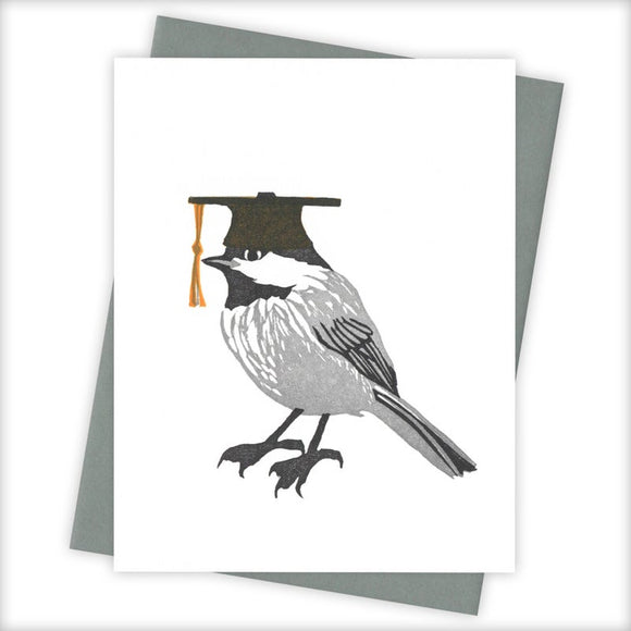 Commencement Day Chickadee Card by Burdock & Bramble