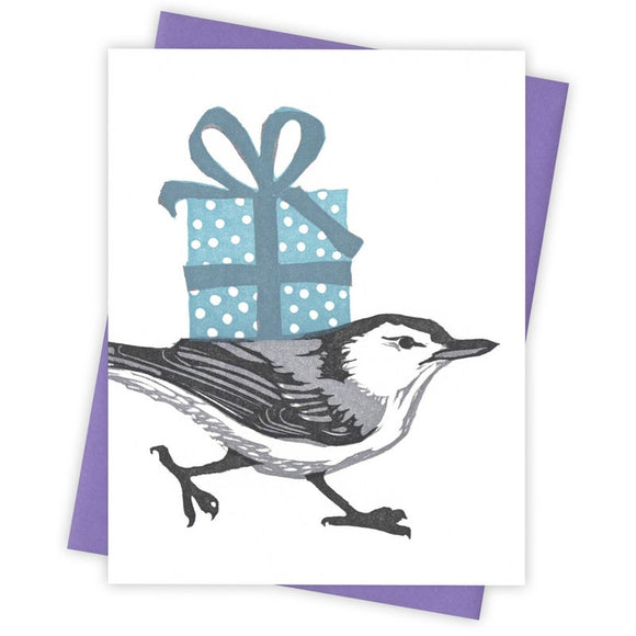 Speedy Delivery Nuthatch Card by Burdock & Bramble