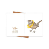 Daisy Chain Wren Card by Burdock & Bramble
