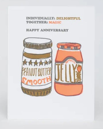 PB&J Anniversary Greeting Card by Egg Press Manufacturing